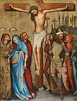 Crucifixion from the Chapel of St. Barbara, Master of the Třeboň Altarpiece - workshop (around 1385), National Gallery Prague