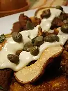 Toast with capers