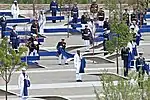 Dedicating the memorial by uncovering the benches