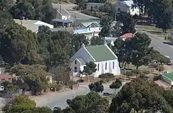 Uniondale, Old Dutch Reformed Church from the fort