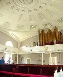 2005 view of the interior and its decorative plaster domed ceiling