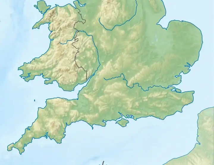 Outline of the British Royal Air Force at the end of the Cold War is located in United Kingdom South