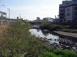 Looking upstream along a mid-width section in Uiwang