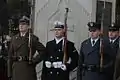 Members of the battalion representing the three service branches on National Independence Day in 2012.