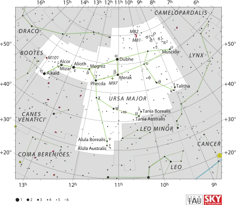 Diagram showing star positions and boundaries of the Centaurus constellation and its surroundings