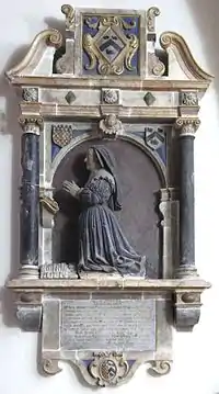 Mural monument to Ursula Strode (d. 1635), Bishop's Tawton Church