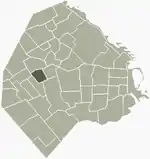 Location of Villa Santa Rita within Buenos Aires