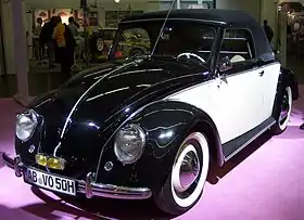 Hebmüller Cabriolet modifications upon a mass-produced Volkswagen platform chassis