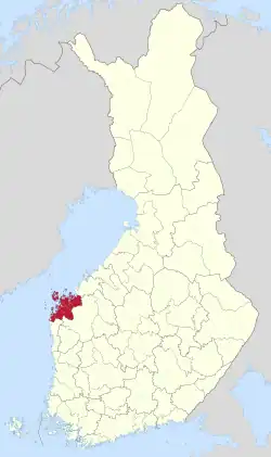 Location of Vaasa sub-region