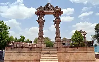 A torana gate in stone