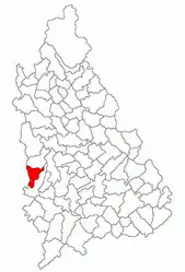 Location in Dâmbovița County