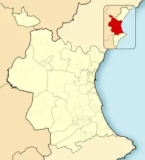 La Font de la Figuera is located in Province of Valencia