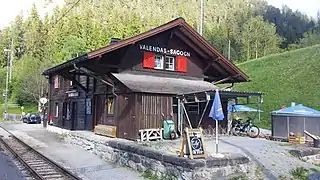 The station building from the west