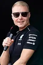 portrait of Valtteri Bottas wearing sunglasses