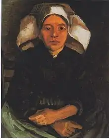 Peasant Woman, Half Figure, Seated with White Cap, 1884, Morohashi Museum of Modern Art, Fukushima, Japan (F143)