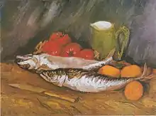 Still Life with Mackerel, Lemons and Tomato, Vincent van Gogh, 1886