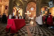 Vigil of the cross of the copy of the cross of Aribert for the Palio di Legnano 2016