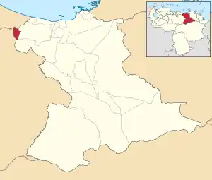 Location in Anzoátegui