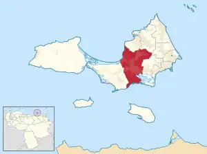 Location in Nueva Esparta