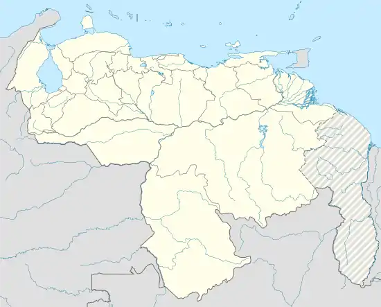 Map showing the location of Arismendi Municipality within Venezuela