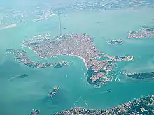 Panorama of Venice and its lagoon.