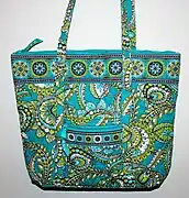 Paisley handbag associated with the boho-chic look.