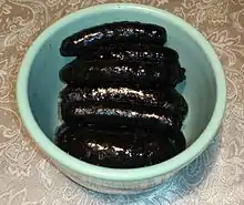 Oven-cooked verivorst (blood sausage)