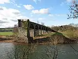 Monmouth Viaduct structure today, showing the missing river span.