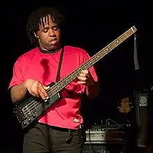 Wooten plays his headless bass guitar known as his "Sitar Bass" at the Belly Up in San Diego 2006