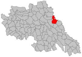 Location in Iași County