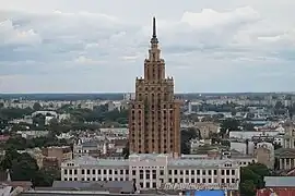 Aerial photograph of the Latvian Academy of Sciences