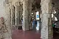 View from the courtyard looking in to the open mantapa of Kanakachalapathi temple at Kanakagiri