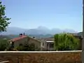 View of Gran Sasso D`Italia the highest point of the Alpennini mountains which stands at 2,914 metres