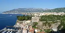 Vesuvius overlooking Sorrento and the Bay of Naples