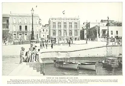 View of the Marina at San Juan, in 1899. Photo by Margherita Arlina Hamm, an active defender of U.S. imperialism.