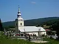 Greek Catholic church of the Sleep of Our Lady in Kalinov (est. first half of the 18th century) and village cemetery