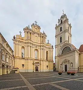 Church of St. Johns in Vilnius, reconstructed in the 18th century by Johann Christoph Glaubitz and Thomas Zebrowski