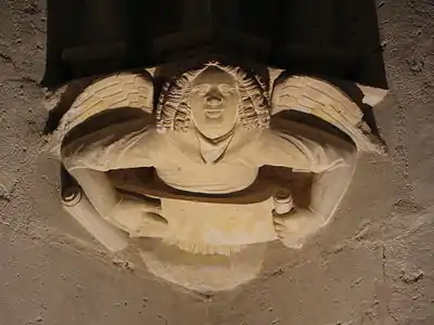 Sculpture at the base of a vault, chamber of the King