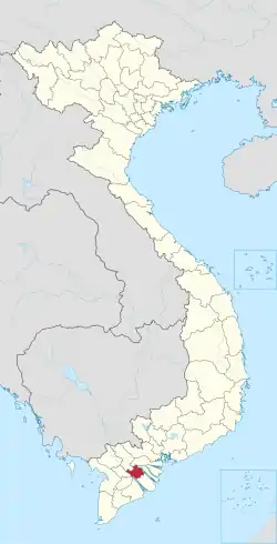 Location of Vĩnh Long within Vietnam