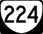 State Route 224 marker