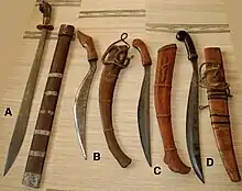 Various swords from the Visayas