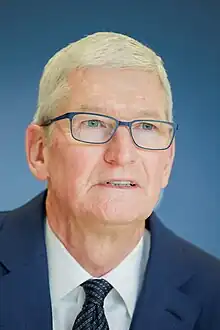 Tim Cook  Listed five times: 2022, 2021, 2016, 2015, and 2012  (Finalist in 2023, 2020, 2019, 2018, 2017, and 2014)