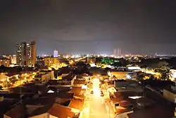 View of the city by night