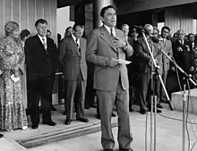 Vladimír Mináč at the opening of the third Slovak Matica building