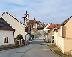 The street to the Church of Saints Peter and Paul