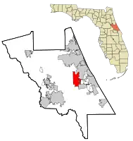 Location in Volusia County and the state of Florida