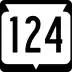 State Trunk Highway 124 marker