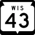 State Trunk Highway 43 marker