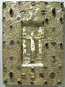 Book Cover with Byzantine Icon of the Crucifixion, before 1085