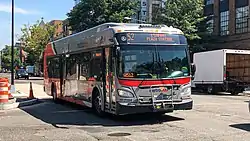 Metrobus Route 52 running along 14th Street